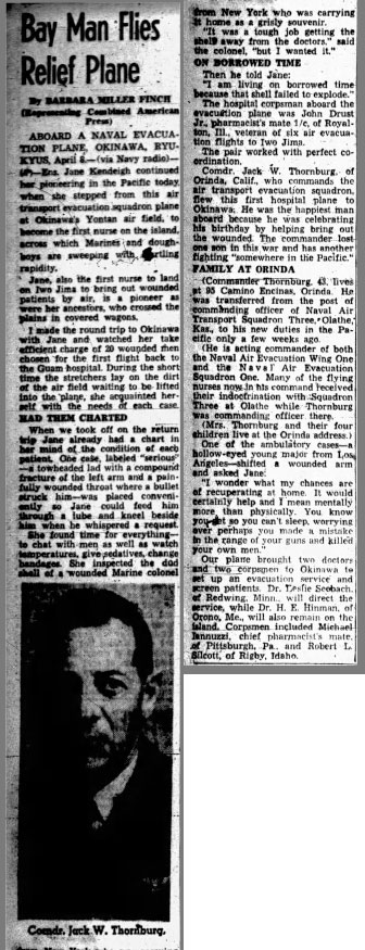 Oakland Tribune, April 9, 1945 (Source: newspapers.com) 