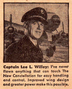 Testimonial for Lockheed Constellation