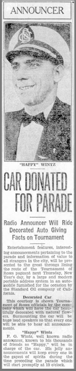 Pasadena Post, December 27,1930 (Source: newspapers.com)
