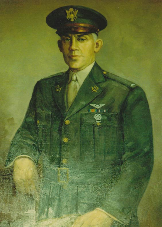 Ca. 1963 Painting commissioned by USAF to commemorate naming of the high school gymnasium at Clark Field (Source: Zettel Family Album)