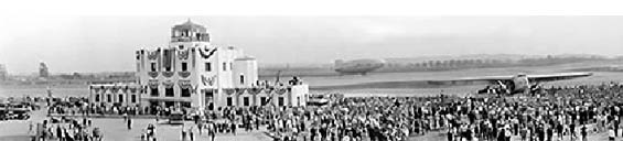 Alhambra Terminal With Blimp, Ca. 1930 (Source: Web)