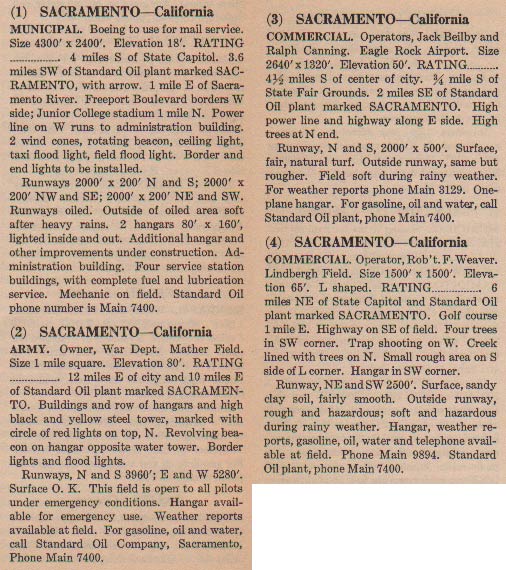 Sacramento Municipal Airport, Ca. 1931 (Source: Webmaster)