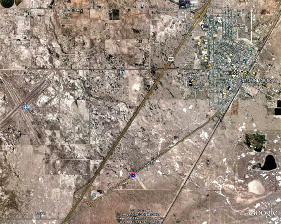 Willcox, AZ, Ca. 2010 (Source: Google Earth)